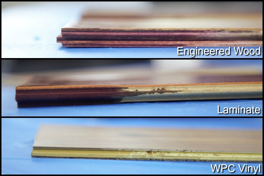 The Best Waterproof Flooring: WPC Challenge. When we say 100% waterproof, we definitely mean it. Check out how WPC vinyl holds up against red wine. 