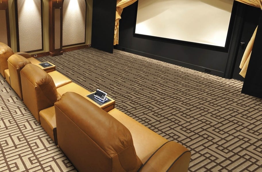 Flooring Inc Carpet Buying Guide: Broadloom carpet in a home theater