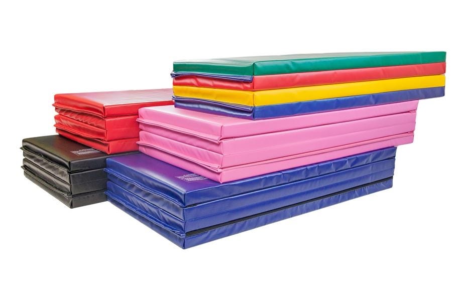 Colorful folding gymnastics mats