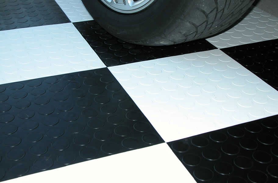 coin grid-loc tiles in black and white