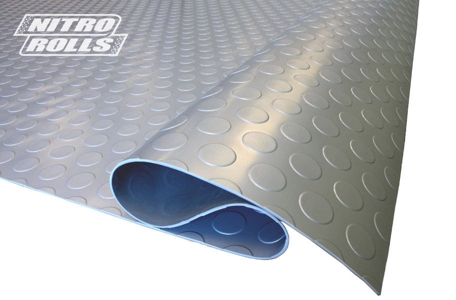 garage flooring rolls coin pattern