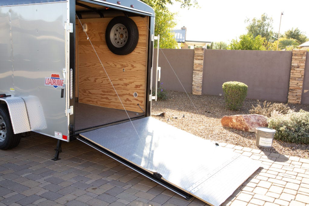 Trailer Flooring Guide: diamond nitro rolls in an enclosed trailer