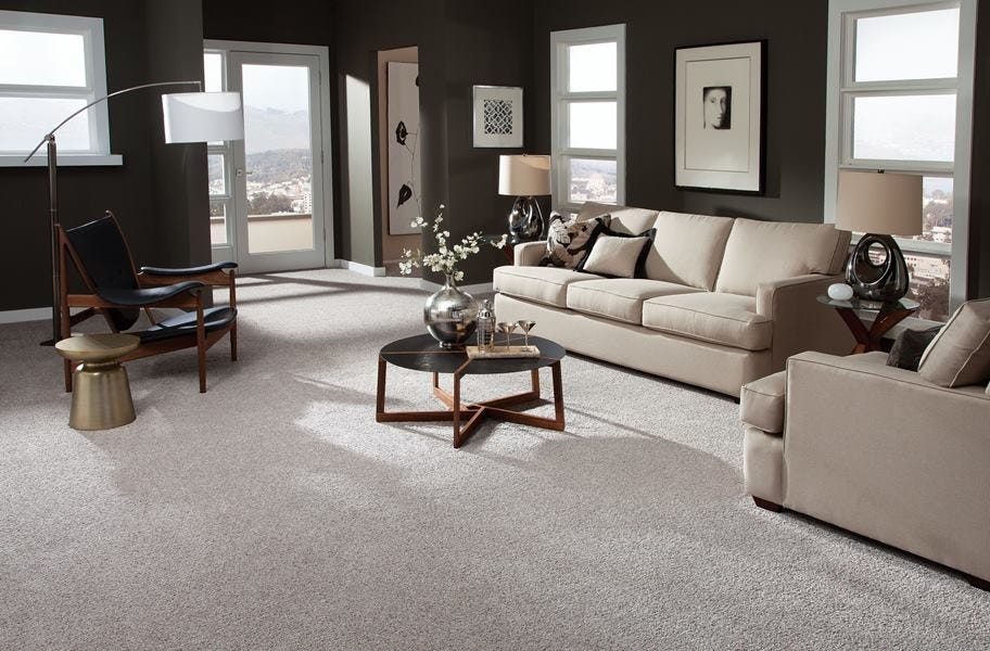 Carpet Padding Guide: broadloom carpet in a living room setting