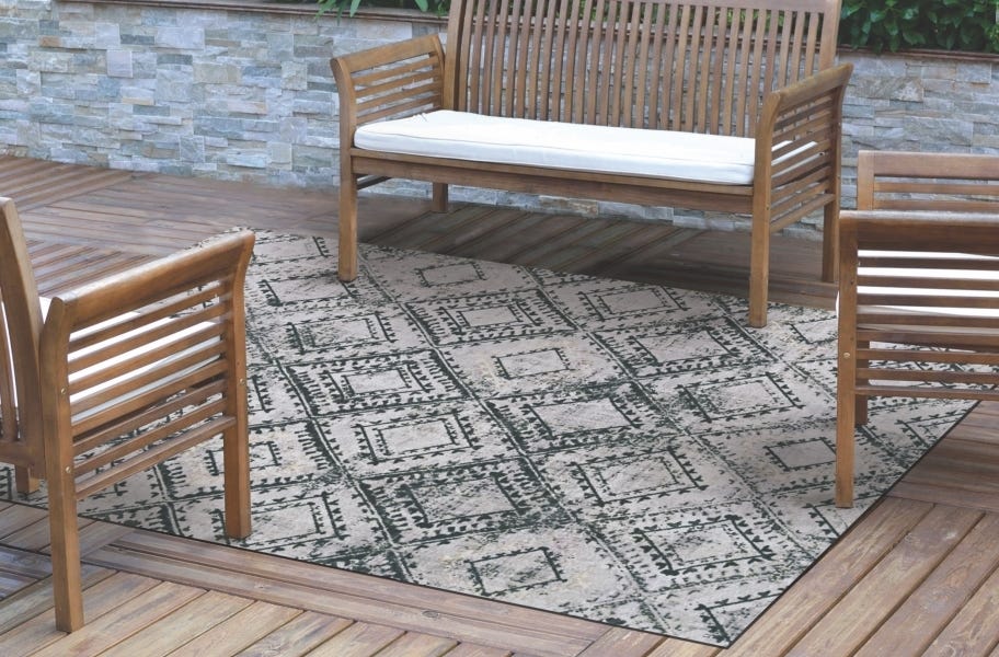 Ikat Indoor Outdoor Area Rug