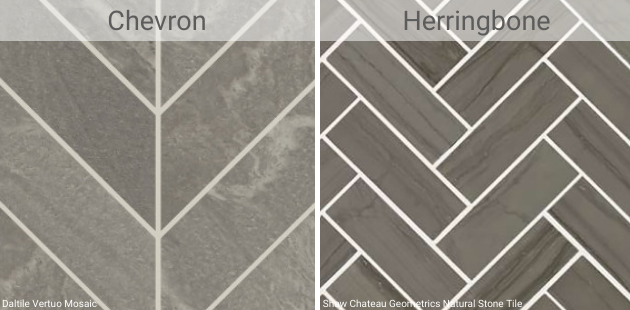tile herringbone vs. chevron
