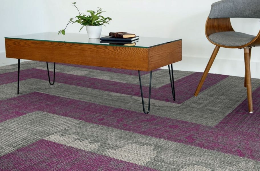 Carpet Plank Layout: EF Contract Seep Carpet Planks