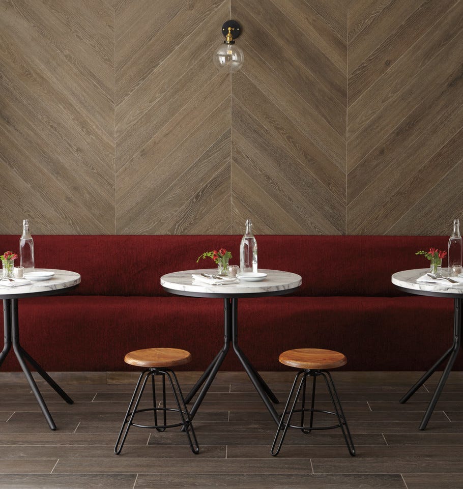 Single tile pattern in a commercial setting