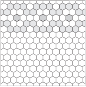 Hexagon tile pattern for a kitchen backsplash