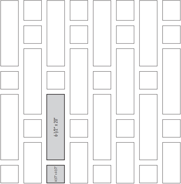 Tile pattern trends: tic tac layout