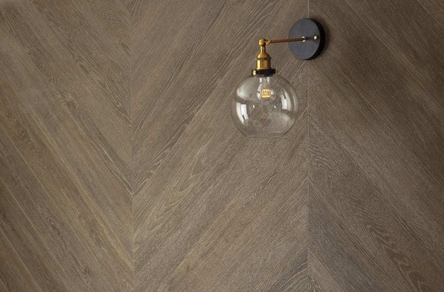 close up view of wood-look wall tile