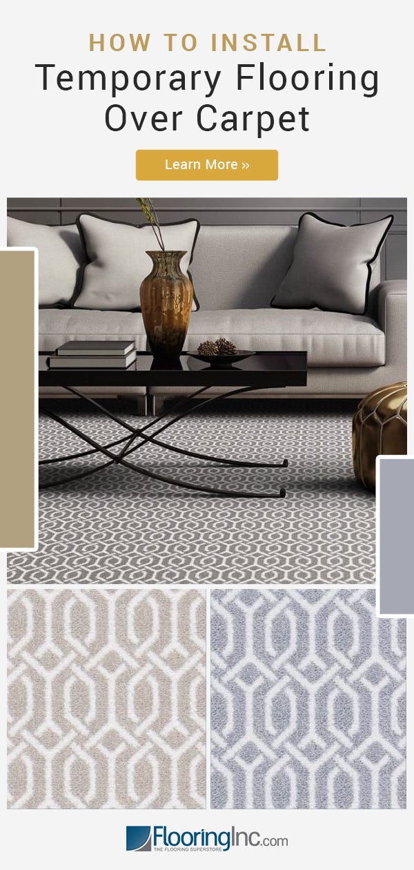 How to Install Temporary Flooring Over Carpet