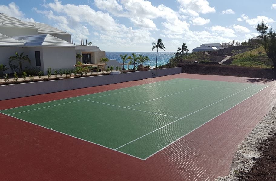 Court Flooring FAQ: Mateflex II court tiles in an outdoor court
