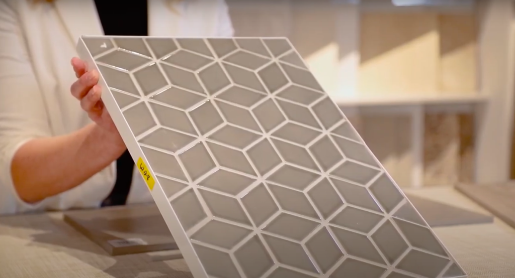 How to choose grout color: Geometric tile with contrasting grout