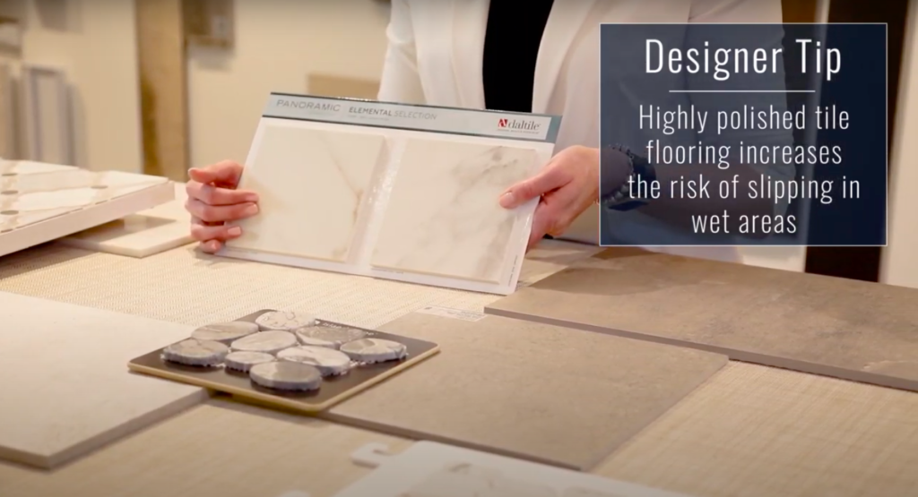How to Choose Tile: marble-look floor tile
