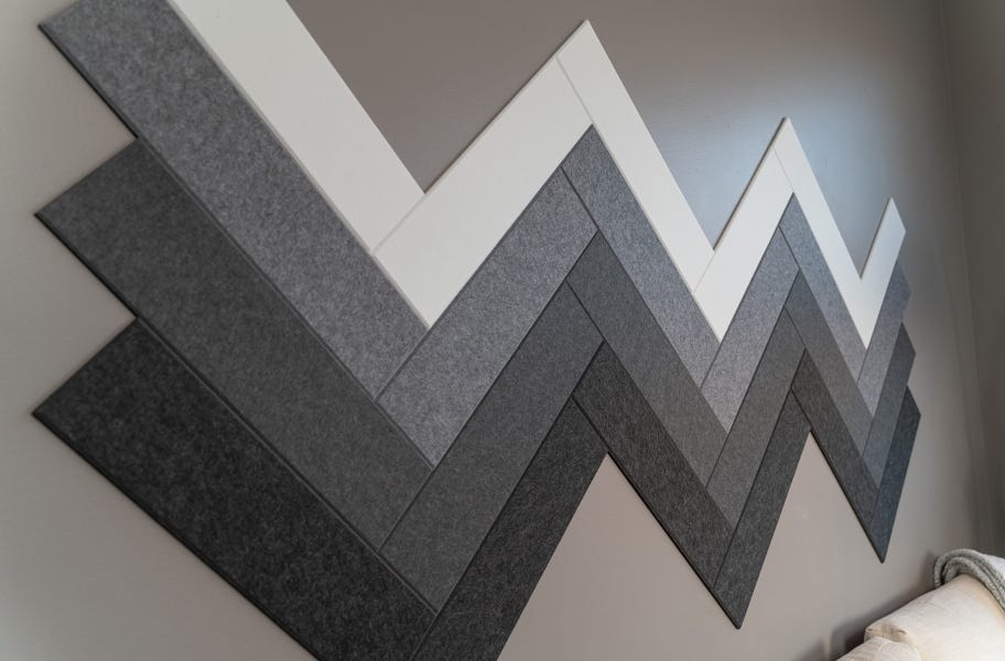 Accent Walls: Felt Right Herringbone Acoustic Wall Tiles