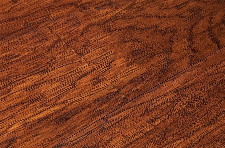 Close up distressed laminate plank