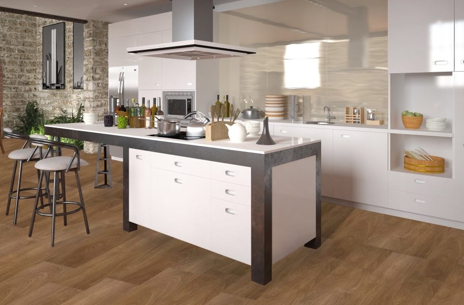 Glossy white kitchen cabinets