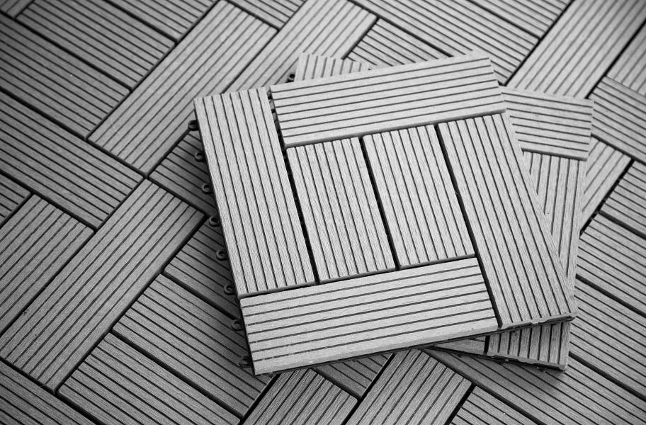Large Patio: Helios Composite Deck Tiles- 6 Slat