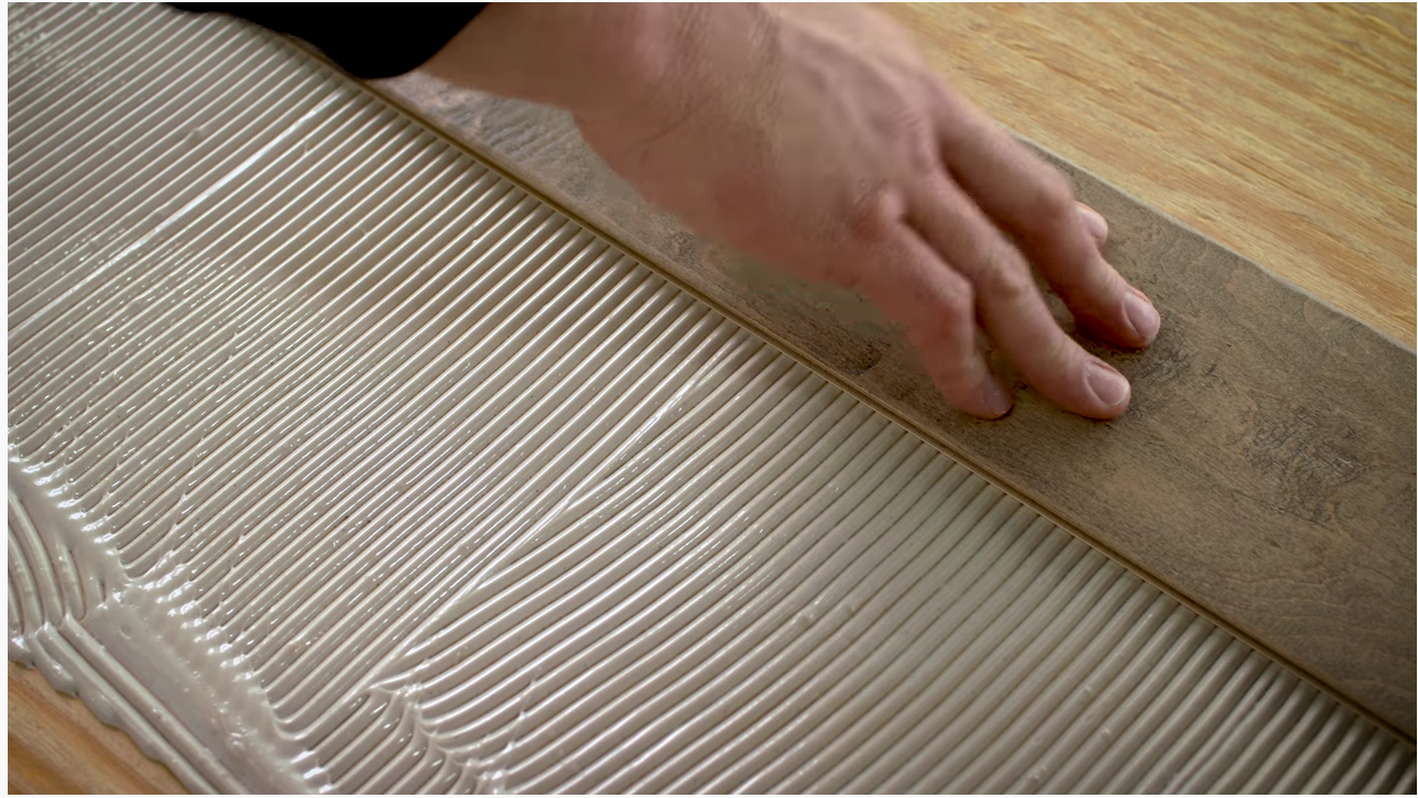 Glue-down method of engineered hardwood installation- Shaw Floors