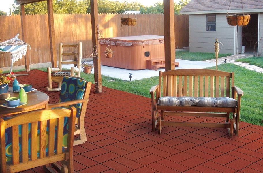 Large Patio Idea: Paver Tiles - West Coast