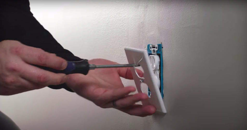 How to Install Laminate Flooring on Walls: Prepare your wall and remove outlet covers