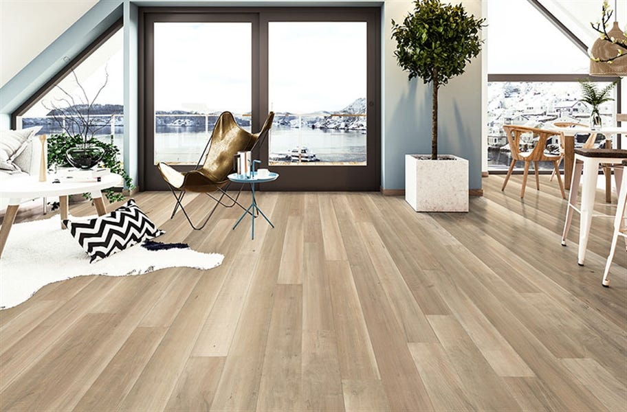 Antiqued Light Tone Wood Flooring: Cittadina Engineered Hardwood