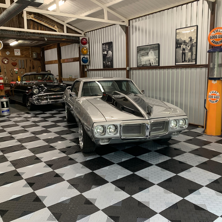 Hybrid-X Vented Diamond Garage Tiles - 2 sqft/tile