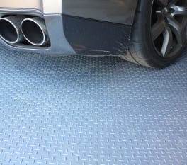 Grey Diamond Patterned Vinyl Garage Floor Rolls