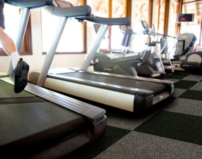 Commercial Carpet Tiles in a Gym