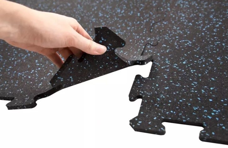 Goliath XL Rubber Tiles interlocking demonstration