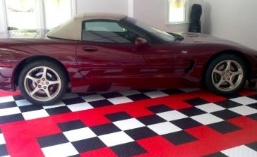 diamond grid-lock garage floor tiles