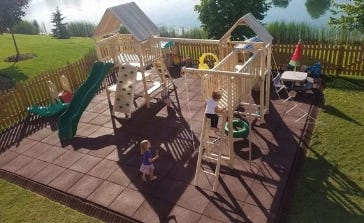 Jamboree Rubber Playground Tiles in a home installation